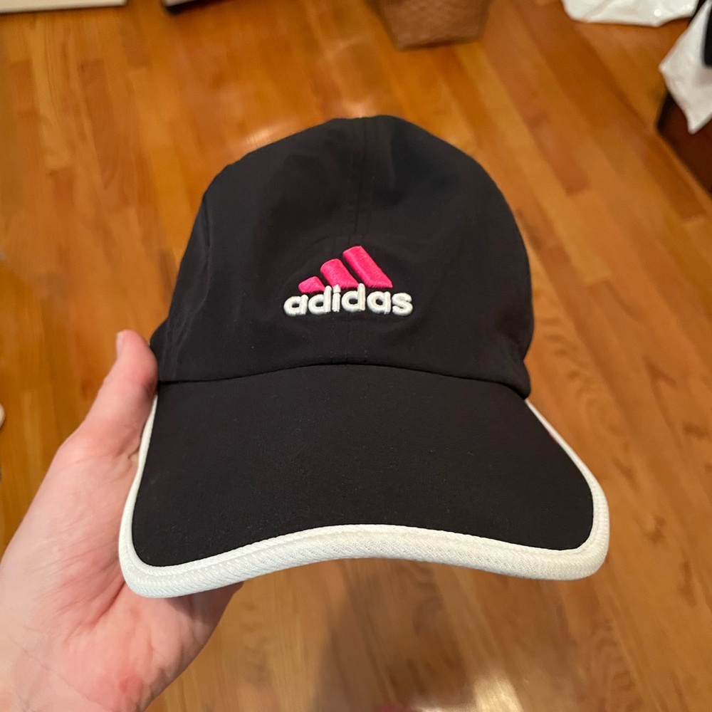 Adidas Black Cap with Pink and White Accents